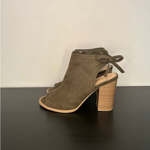 LC Lauren Conrad Heeled Open Toe Booties - Size 6